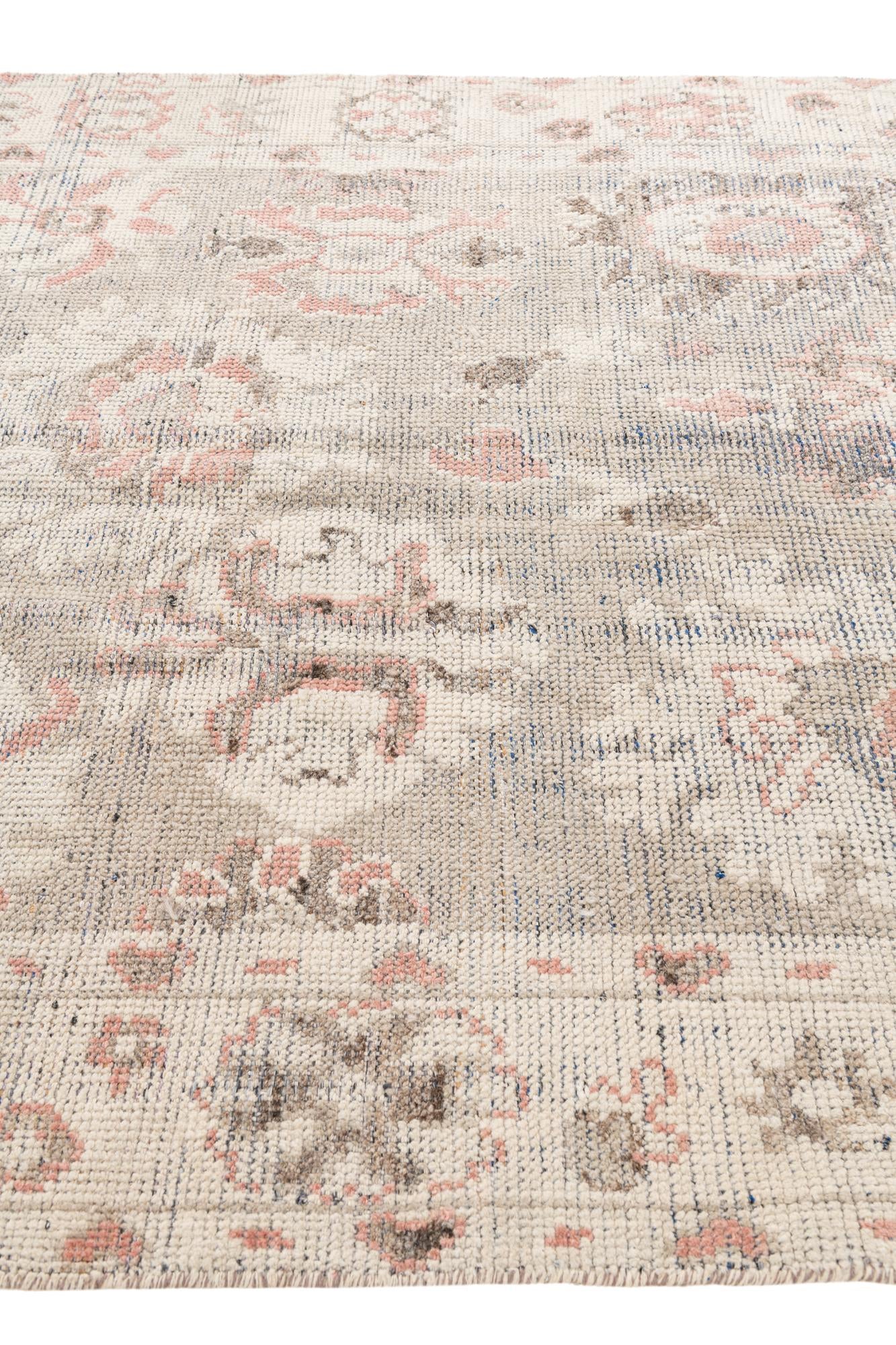 5' 8 x 9' 1 Hand Knotted Oushak Wool Rug
