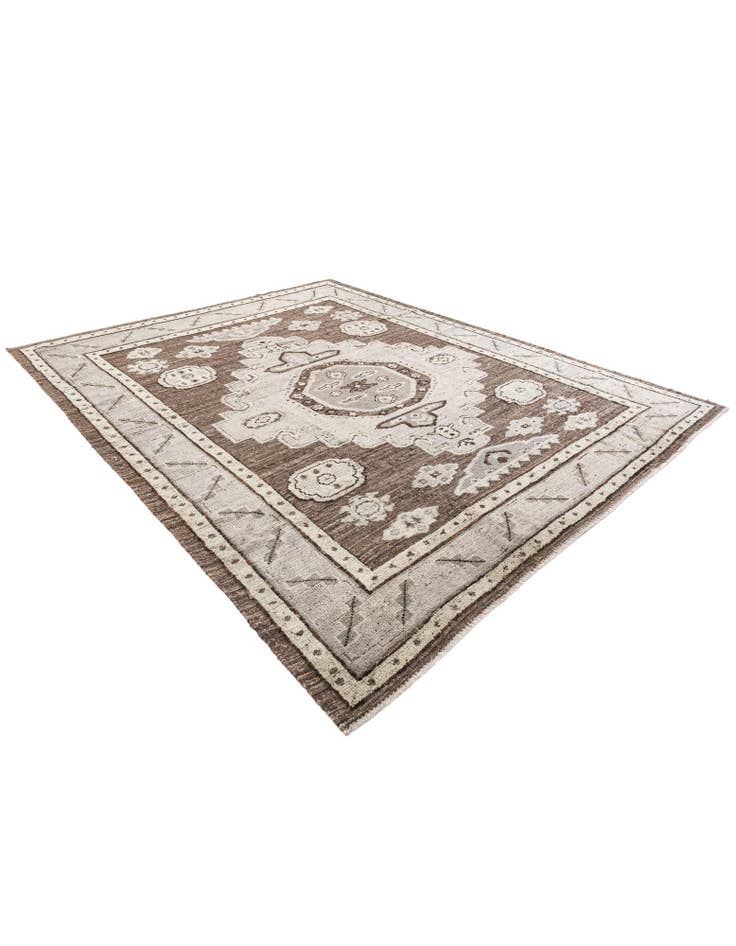 Detail image of 8' 5 x 10' 7 Hand Knotted Oushak Wool Rug