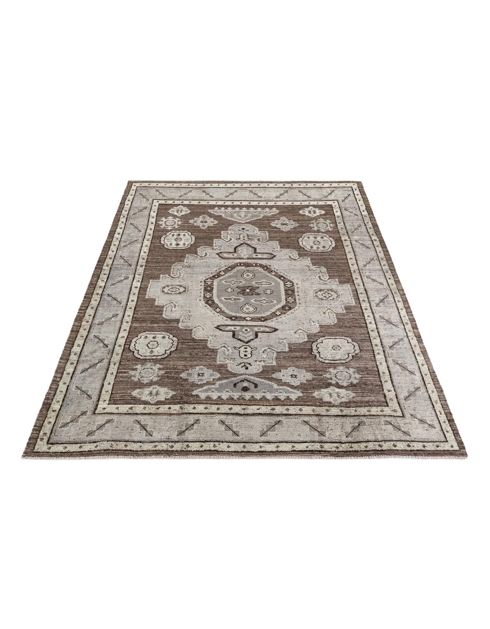 8' 5 x 10' 7 Hand Knotted Oushak Wool Rug