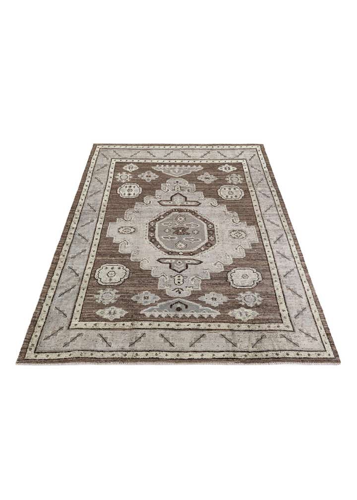 8' 5 x 10' 7 Hand Knotted Oushak Wool Rug