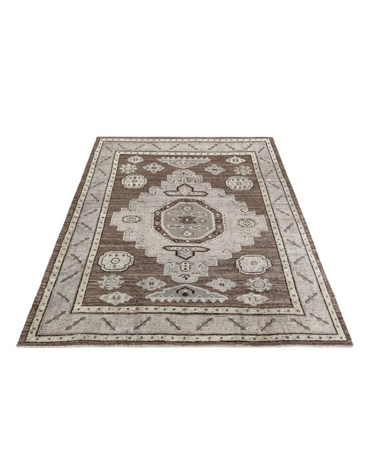 Detail image of 8' 5 x 10' 7 Hand Knotted Oushak Wool Rug