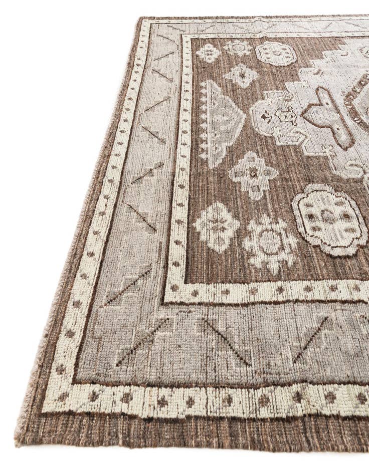 Detail image of 8' 5 x 10' 7 Hand Knotted Oushak Wool Rug
