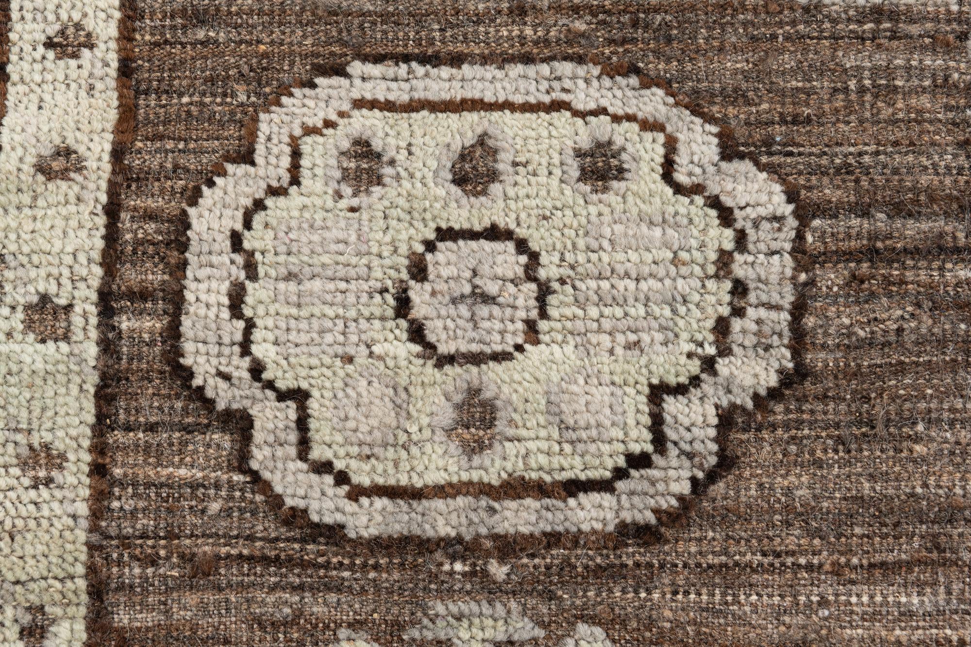 8' 5 x 10' 7 Hand Knotted Oushak Wool Rug