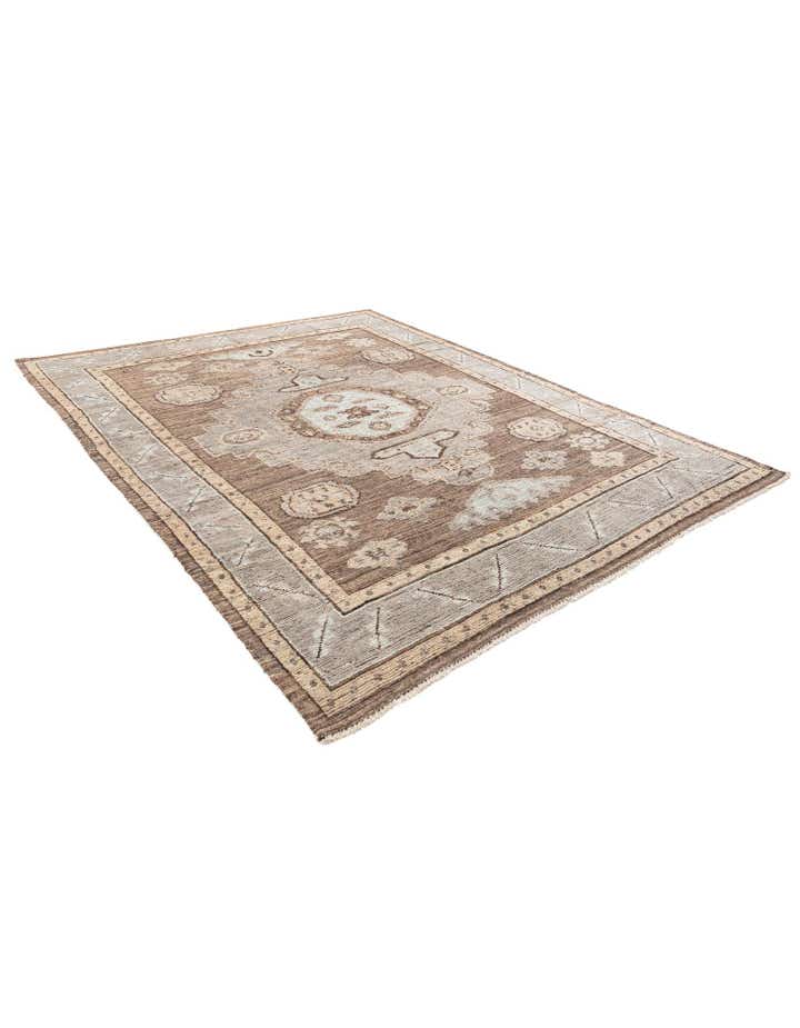 8' 3 x 10' 7 Hand Knotted Oushak Wool Rug