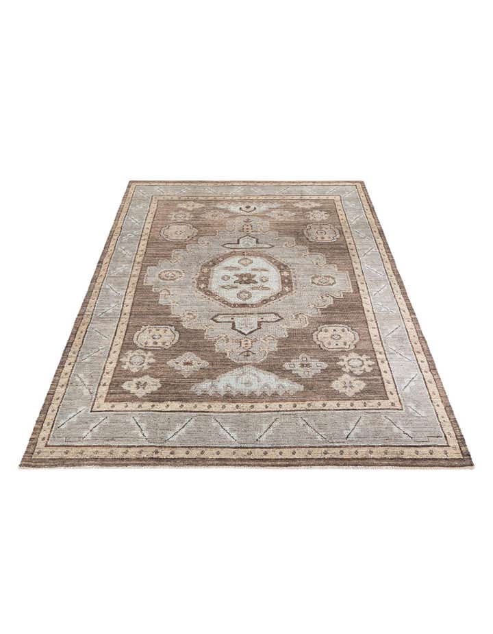 8' 3 x 10' 7 Hand Knotted Oushak Wool Rug