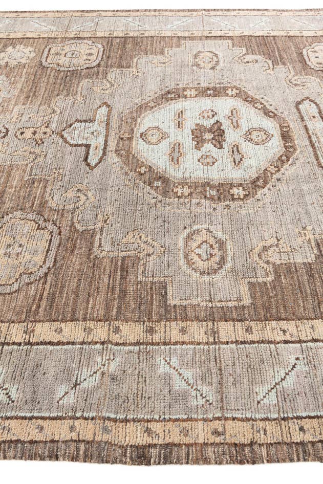 Detail image of 8' 3 x 10' 7 Hand Knotted Oushak Wool Rug