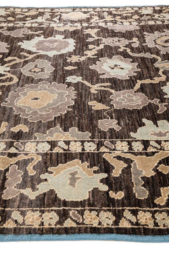 9' x 12' Hand Knotted Oushak Wool Rug