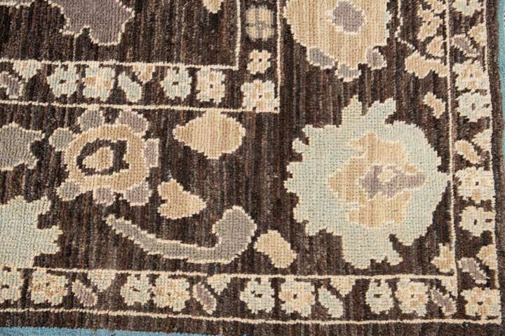 9' x 12' Hand Knotted Oushak Wool Rug