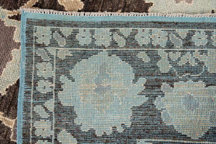 9' x 12' Hand Knotted Oushak Wool Rug