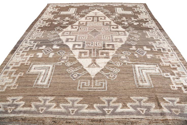 Detail image of 9' 2 x 11' 1 Hand Knotted Oushak Wool Rug