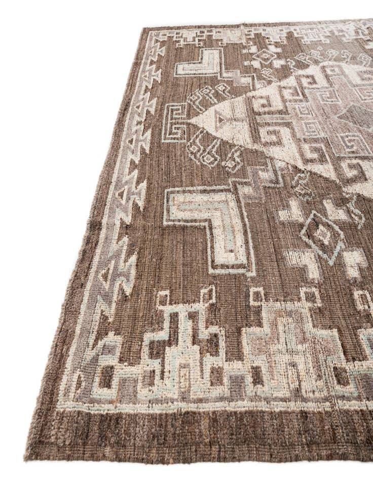 Detail image of 9' 2 x 11' 1 Hand Knotted Oushak Wool Rug