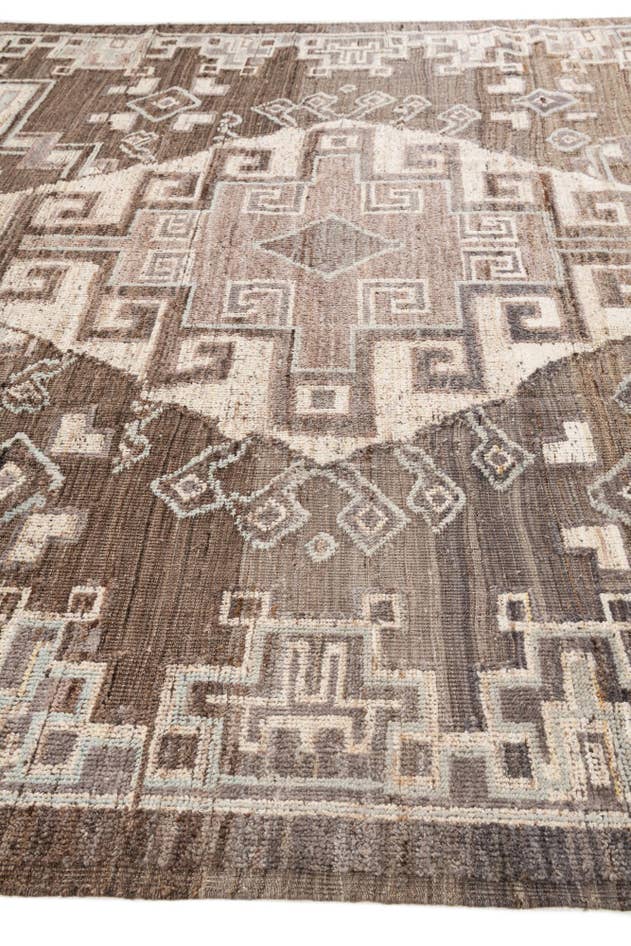 Detail image of 9' 2 x 11' 1 Hand Knotted Oushak Wool Rug