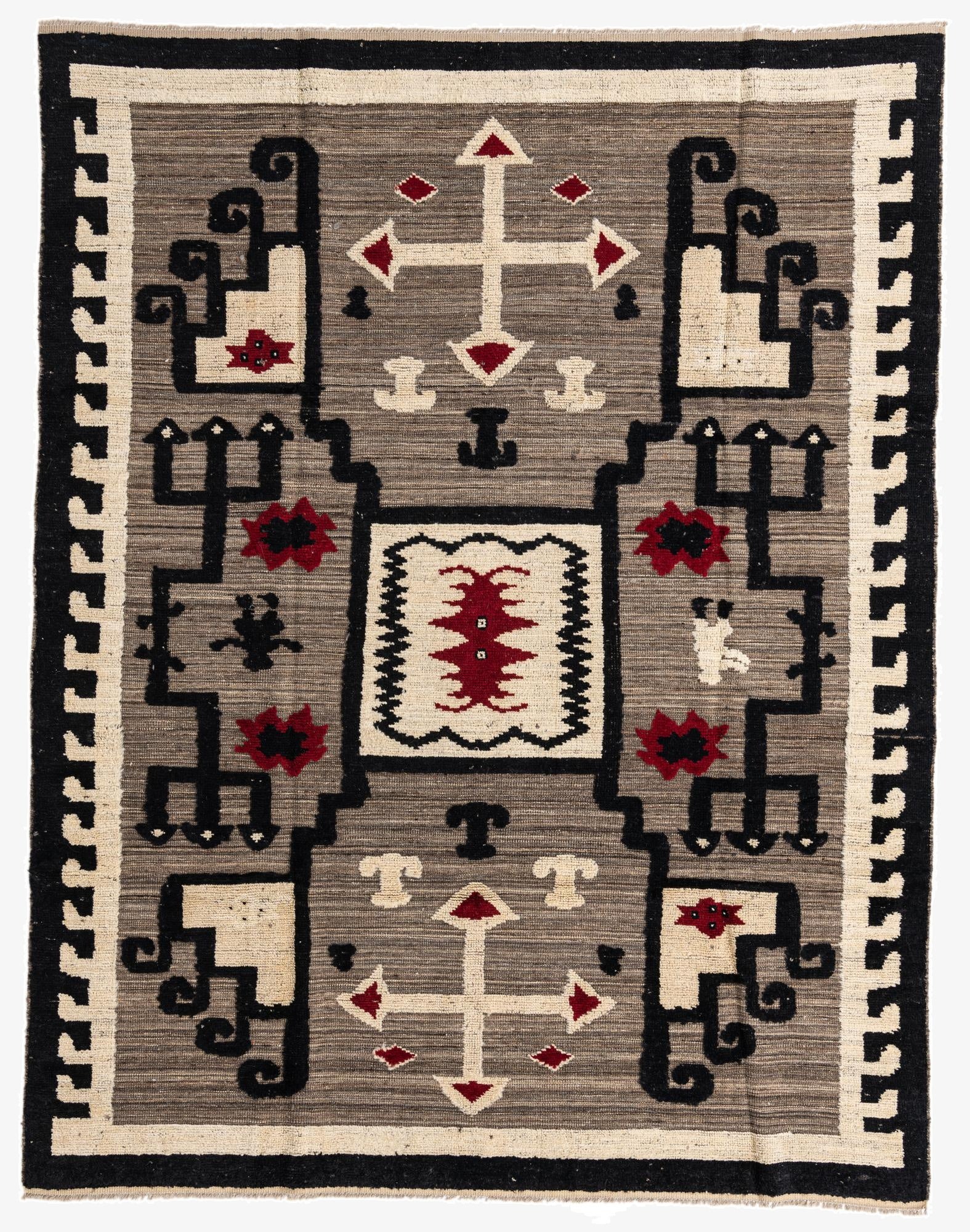 8' x 10' 4  Hand Knotted Oushak Wool Rug