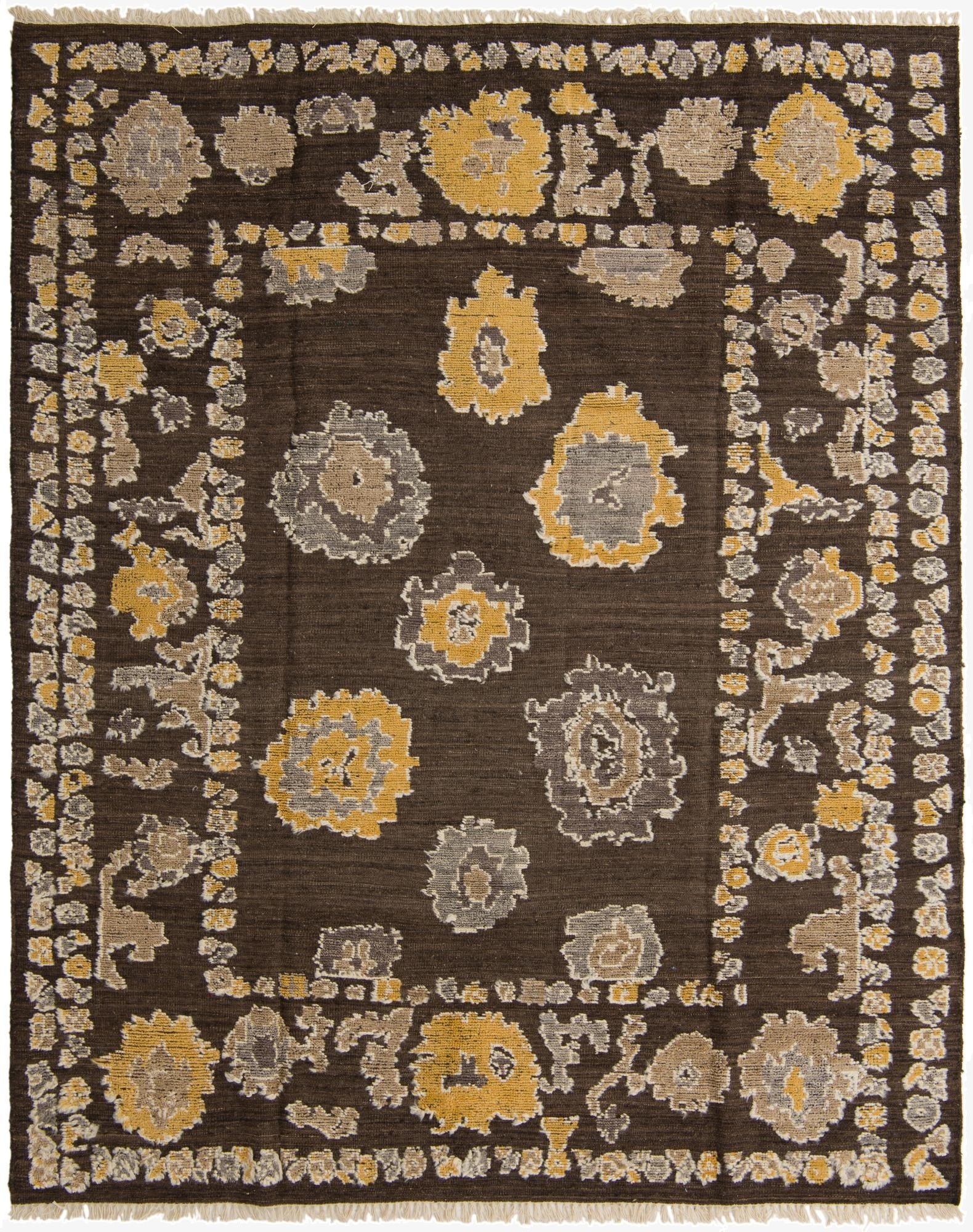 8' 2 x 10' 3  Hand Knotted Oushak Wool Rug