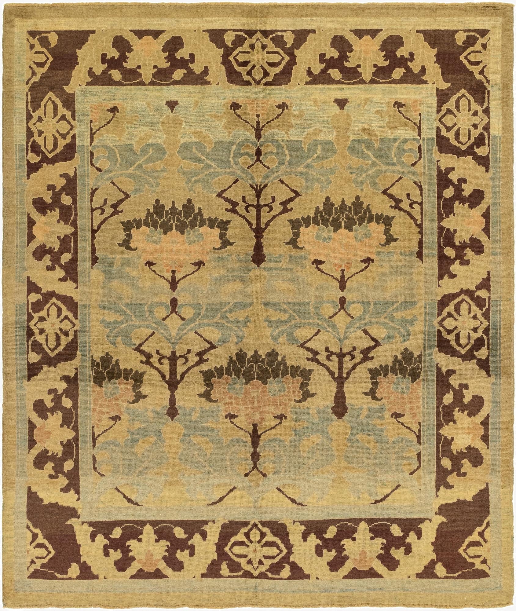 9' 4 x 11'  Hand Knotted Oushak Wool Rug