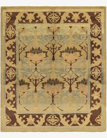 9' 4 x 11' Hand Knotted Oushak Wool Rug