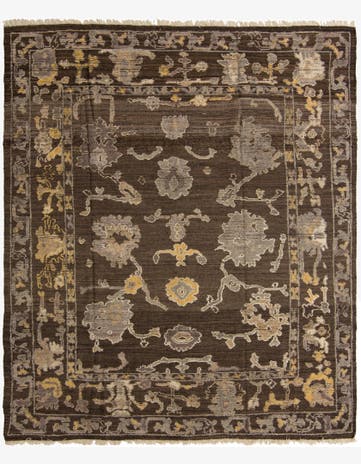 8' 8 x 10' 2 Hand Knotted Oushak Wool Rug