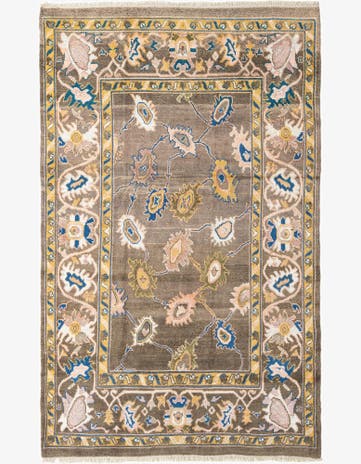 5' 3 x 8' 5 Hand Knotted Oushak Rug