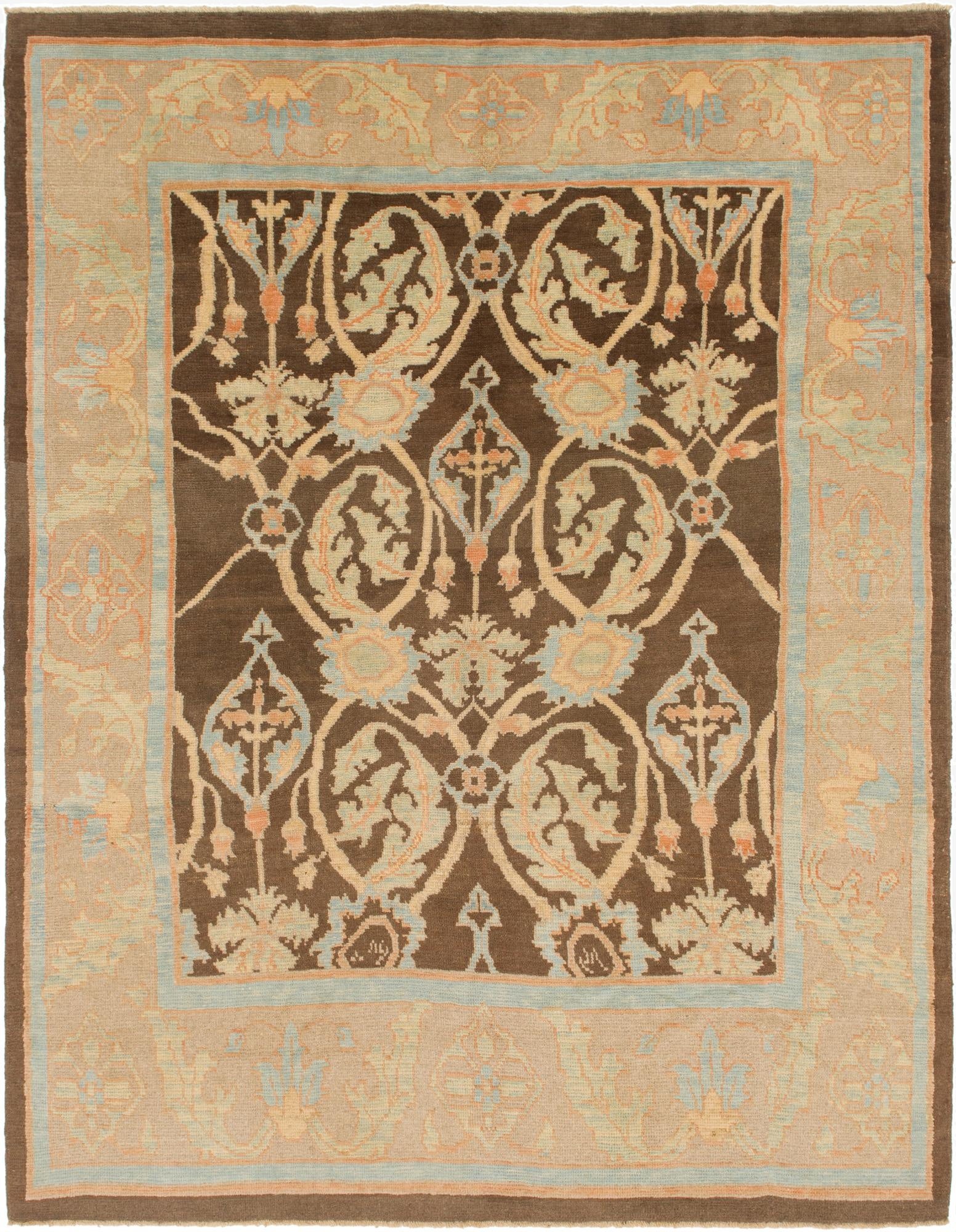 9' x 11' 10  Hand Knotted Oushak Wool Rug