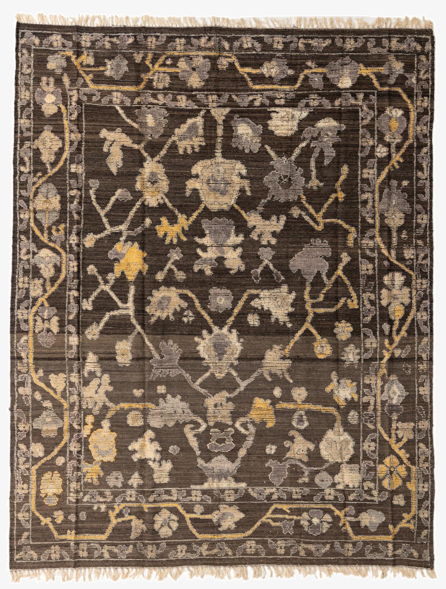 8' x 10' 3  Hand Knotted Oushak Wool Rug