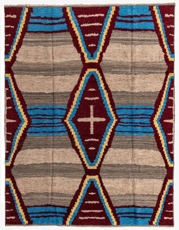 7' 11 x 10' 5 Hand Knotted Oushak Wool Rug