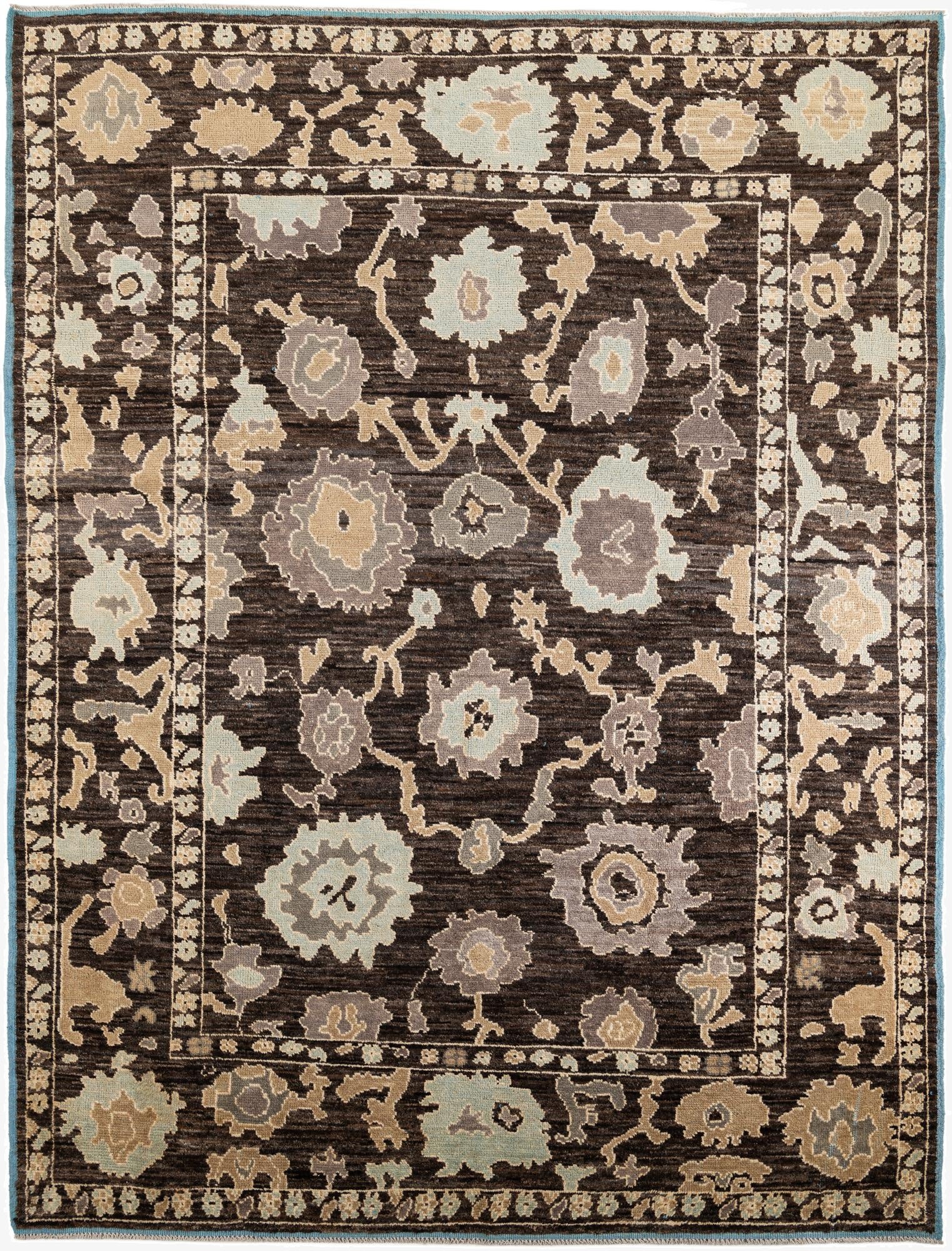 9' x 12'  Hand Knotted Oushak Wool Rug