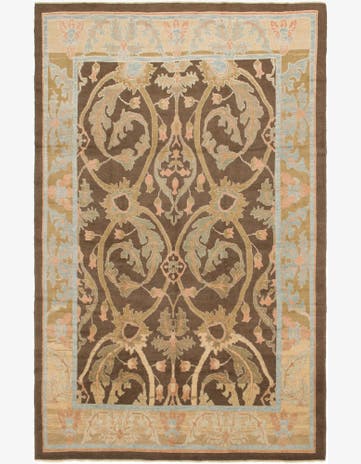 9' 7 x 15' 2 Hand Knotted Oushak Wool Rug