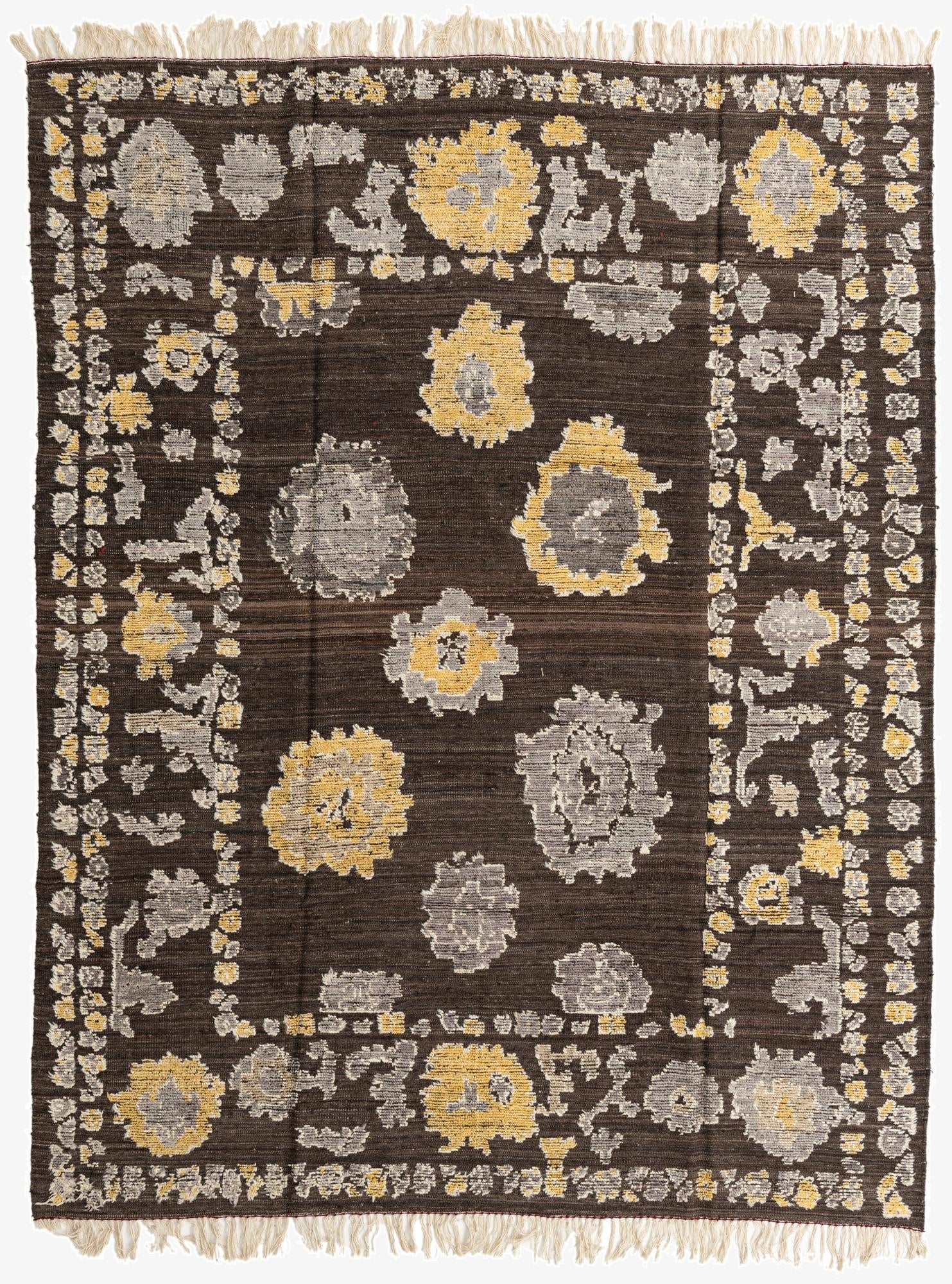 8' 1 x 10' 4  Hand Knotted Oushak Wool Rug