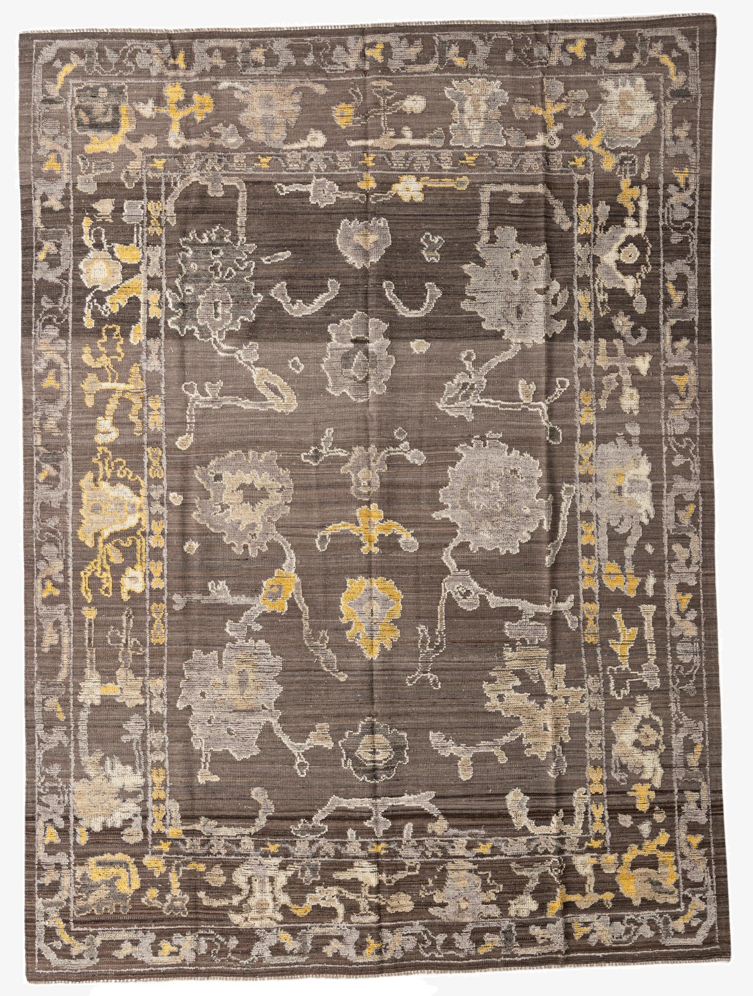 8' 10 x 12' 1  Hand Knotted Oushak Wool Rug