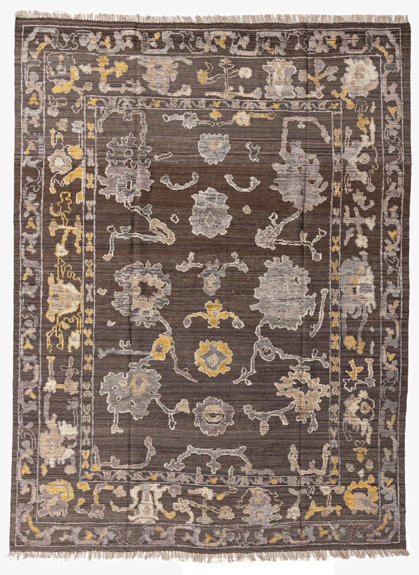 9' x 12'  Hand Knotted Oushak Wool Rug