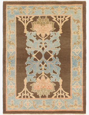 6' 7 x 9' 2 Hand Knotted Oushak Wool Rug