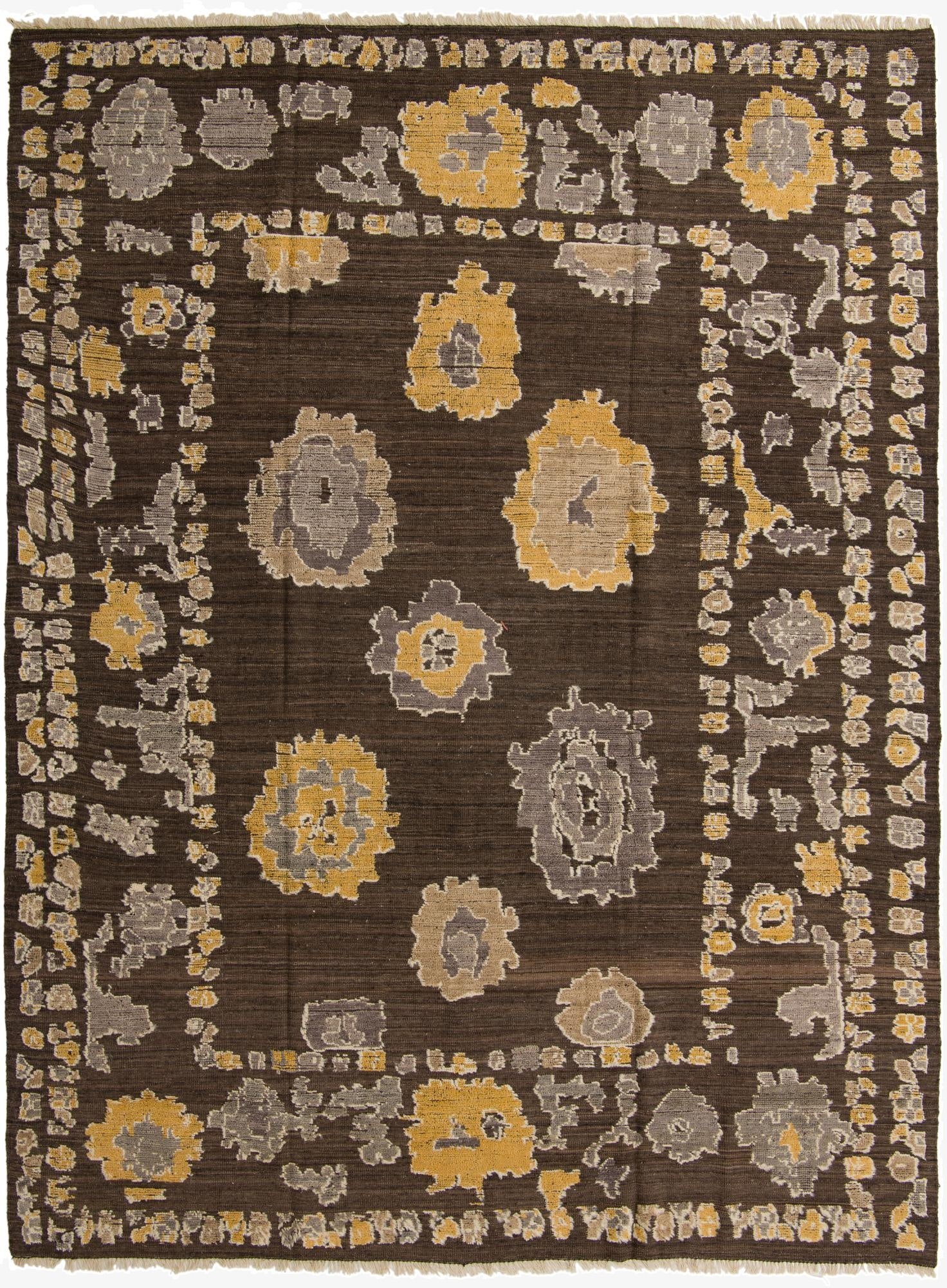 10' x 13' 9  Hand Knotted Oushak Wool Rug