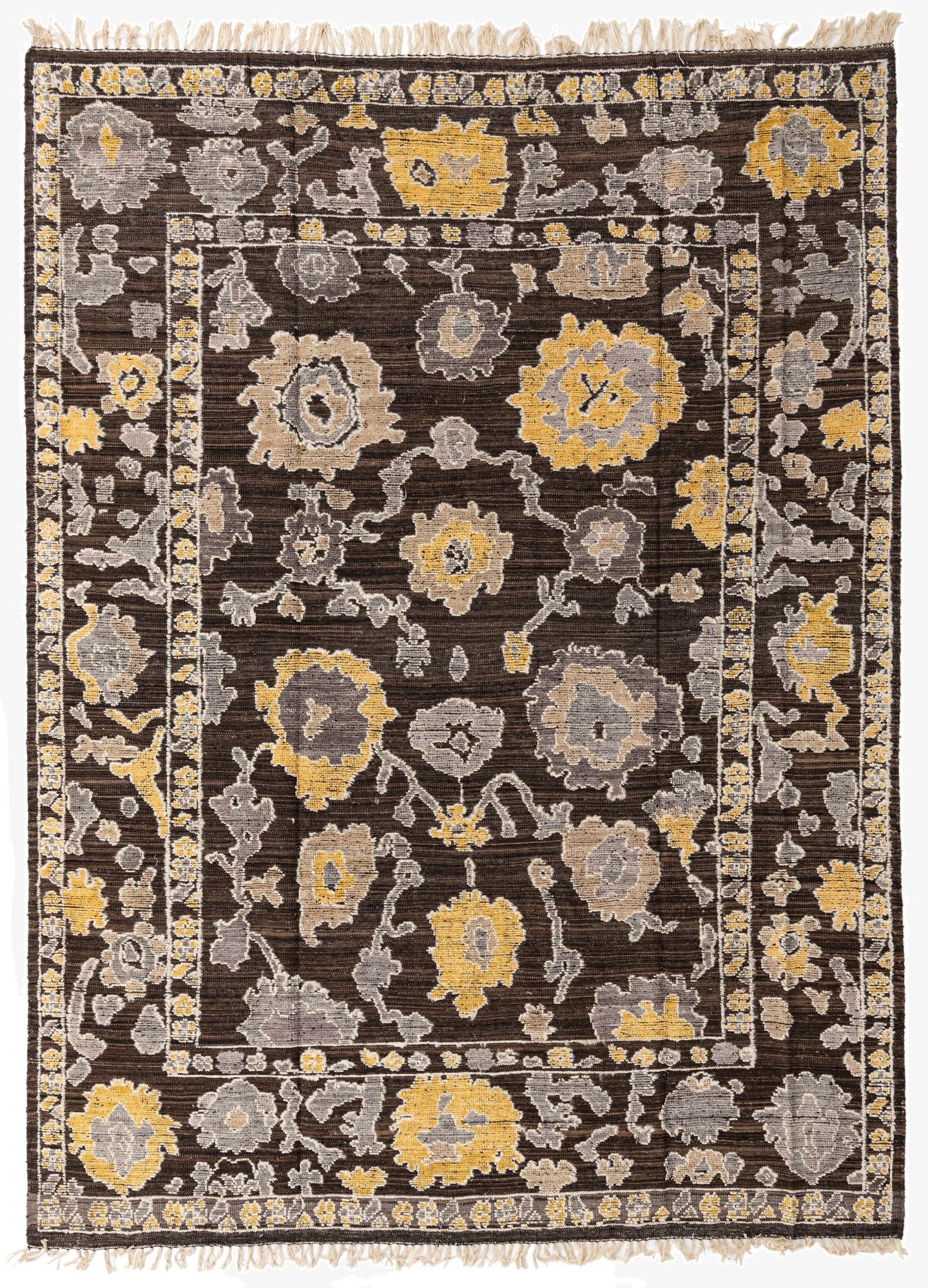 9' x 12' 2  Hand Knotted Oushak Wool Rug
