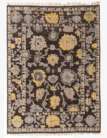 9' x 12' 2 Hand Knotted Oushak Wool Rug