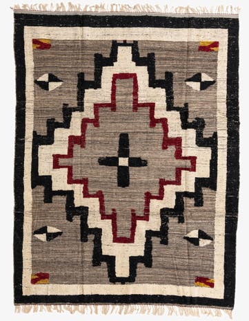 8' x 10' 3 Hand Knotted Oushak Wool Rug