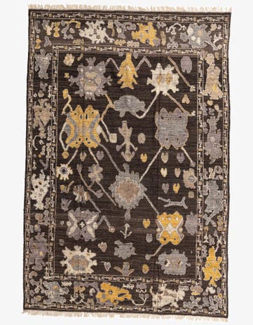 10' x 14' 10 Hand Knotted Oushak Wool Rug