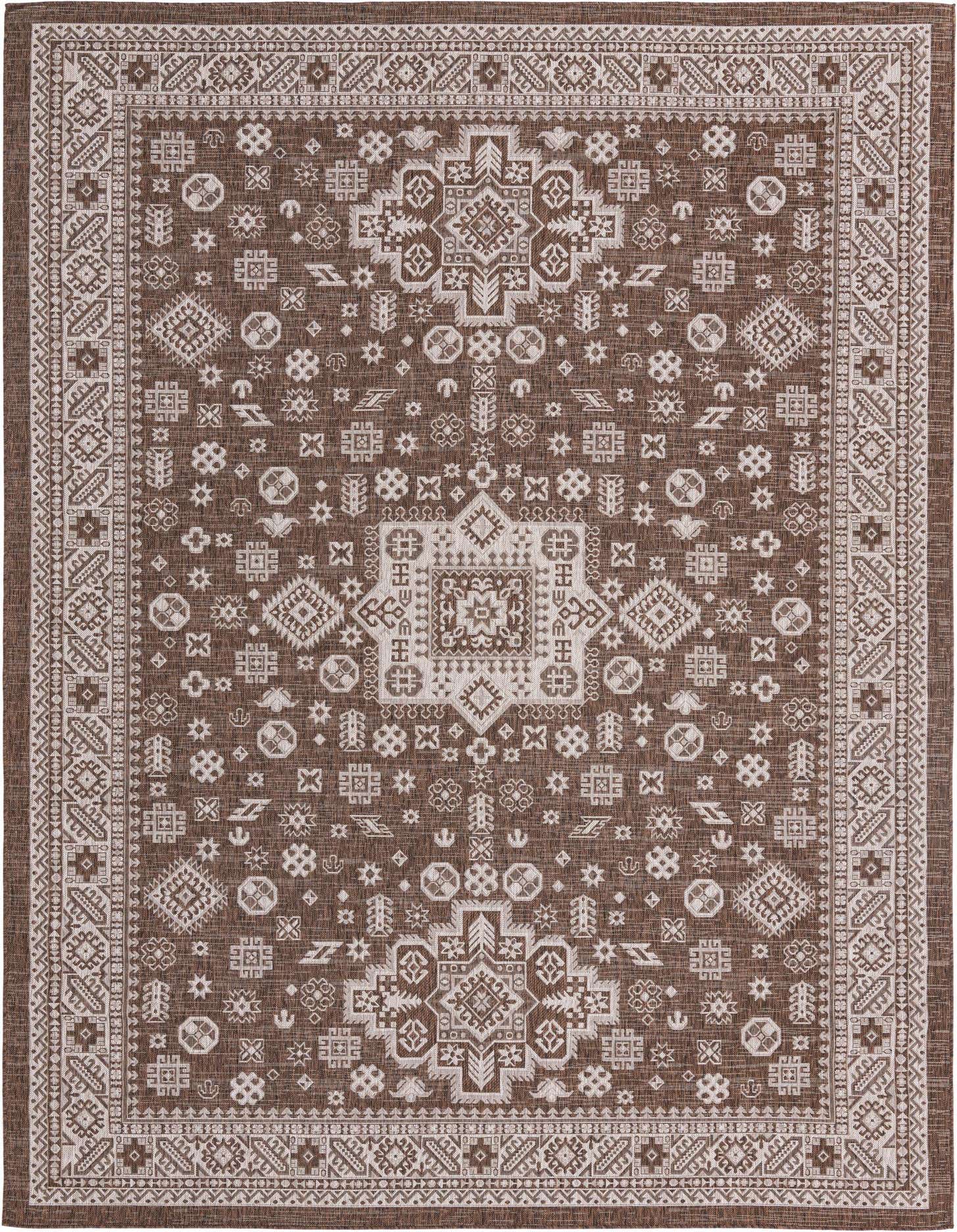 10' x 14' Easy-Clean Aztec Indoor / Outdoor Rug