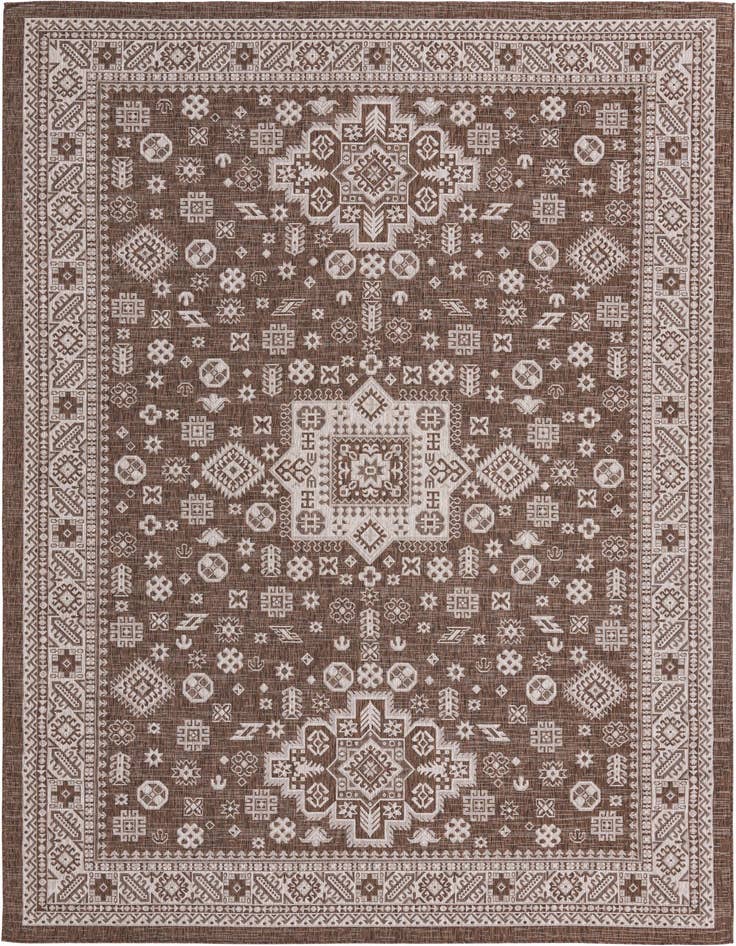 Detail image of 10' x 14' Easy-Clean Aztec Indoor / Outdoor Rug