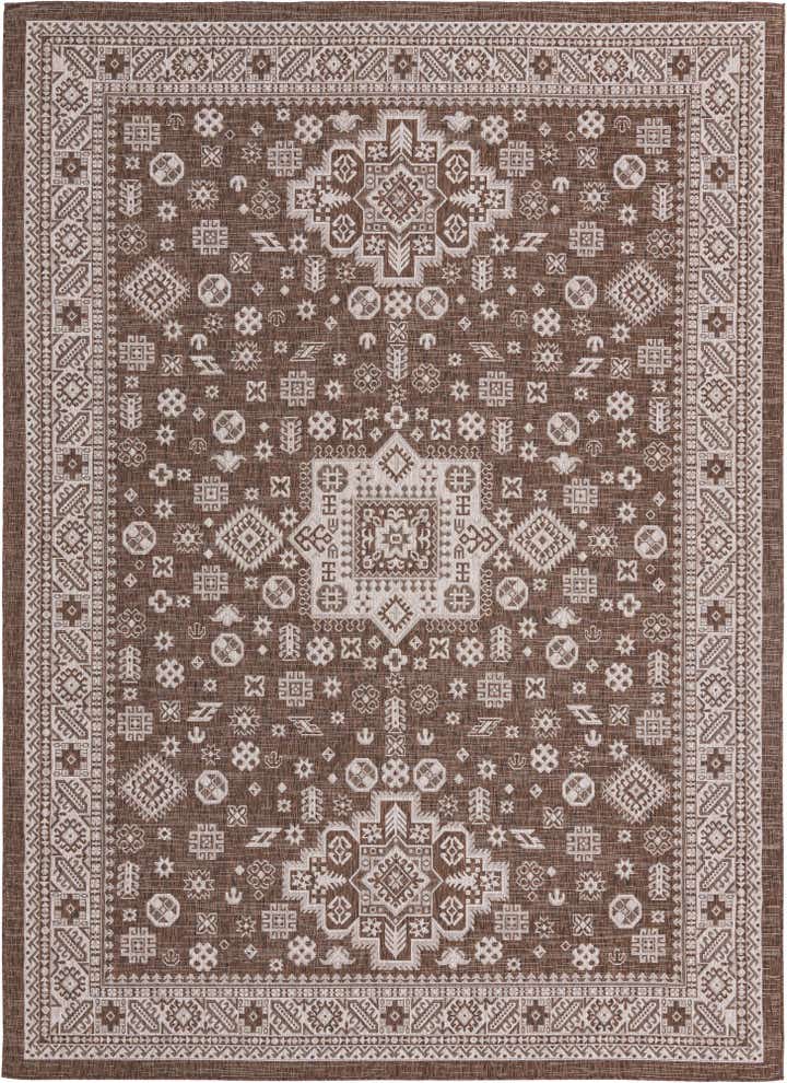 10' x 14' Easy-Clean Aztec Indoor / Outdoor Rug