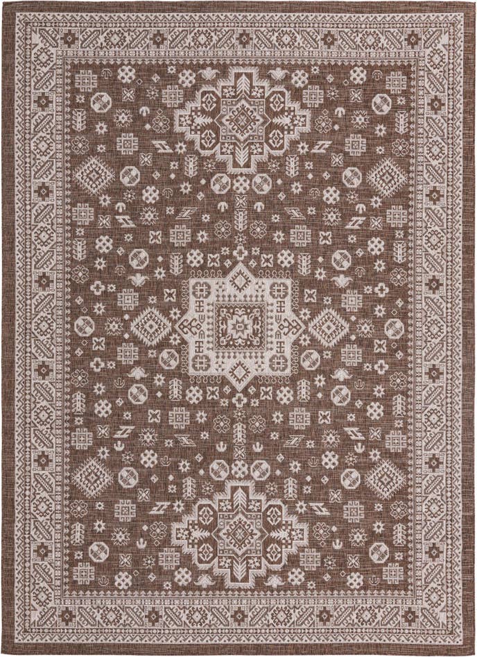 Detail image of 10' x 14' Easy-Clean Aztec Indoor / Outdoor Rug