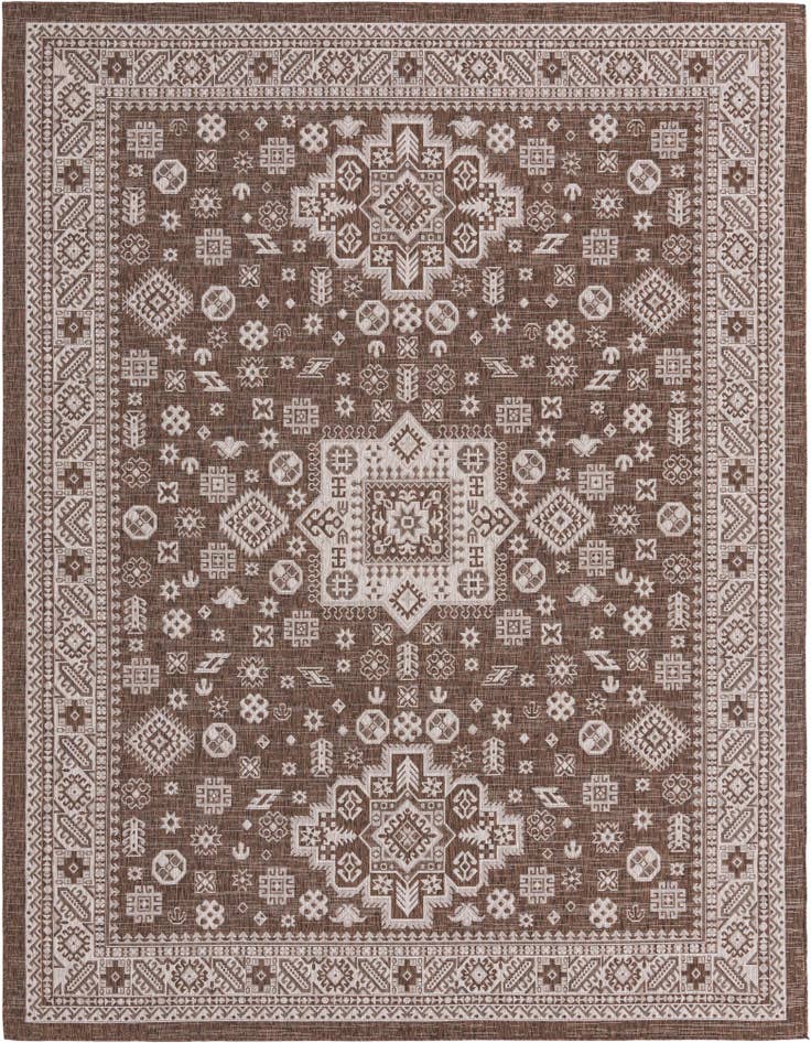 Detail image of 10' x 13' Easy-Clean Aztec Indoor / Outdoor Rug