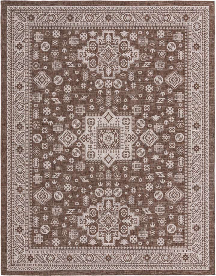 10' x 13' Easy-Clean Aztec Indoor / Outdoor Rug
