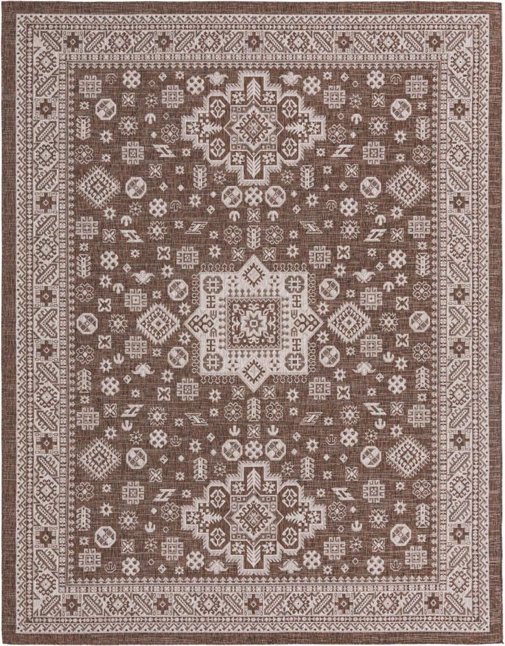 Detail image of 10' x 13' Easy-Clean Aztec Indoor / Outdoor Rug