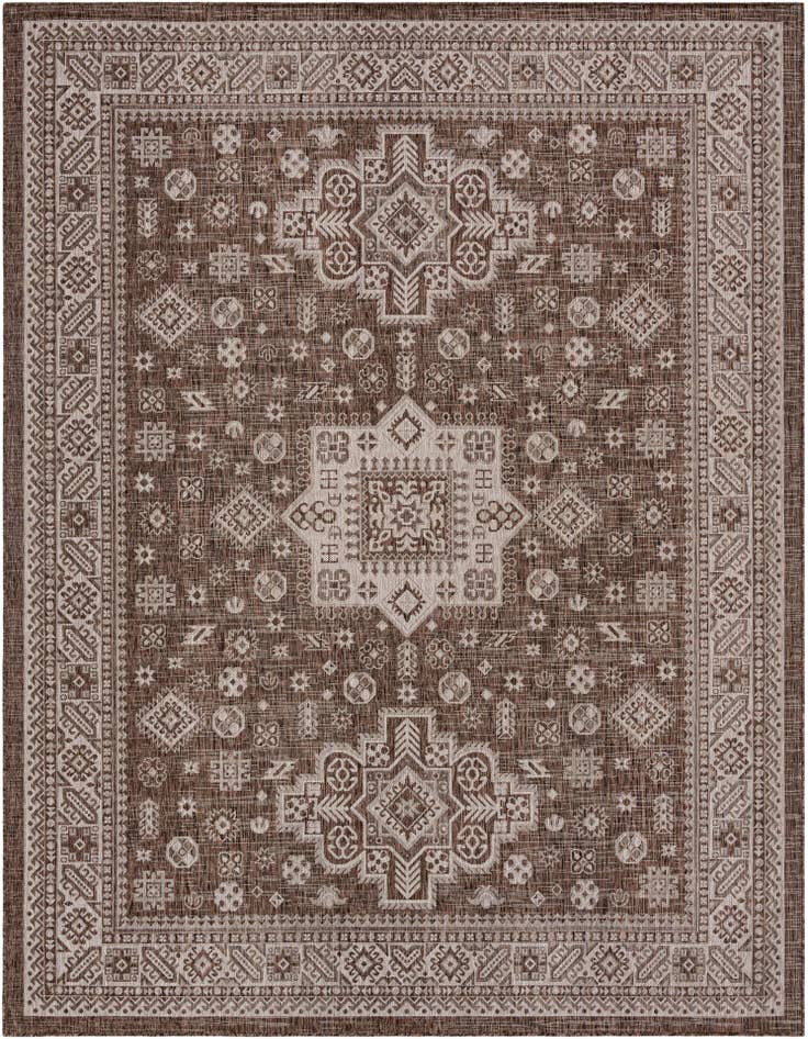 Detail image of 9' x 12' Easy-Clean Aztec Indoor / Outdoor Rug