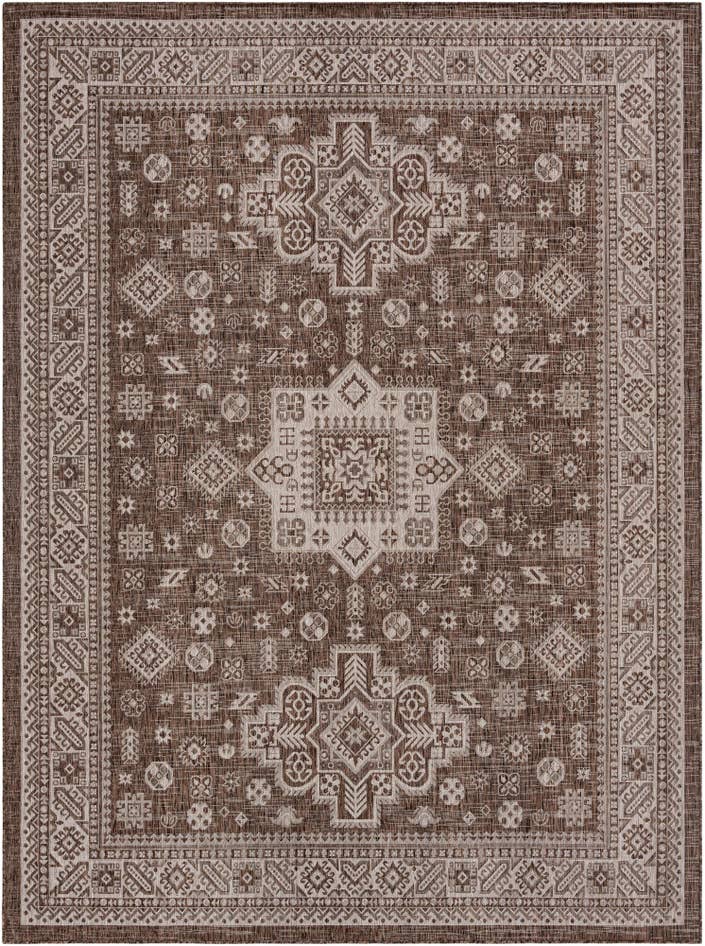 Detail image of 9' x 12' Easy-Clean Aztec Indoor / Outdoor Rug