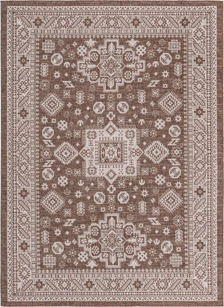 7' 10 x 11' Easy-Clean Aztec Indoor / Outdoor Rug
