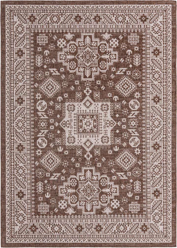 7' x 10' Easy-Clean Aztec Indoor / Outdoor Rug