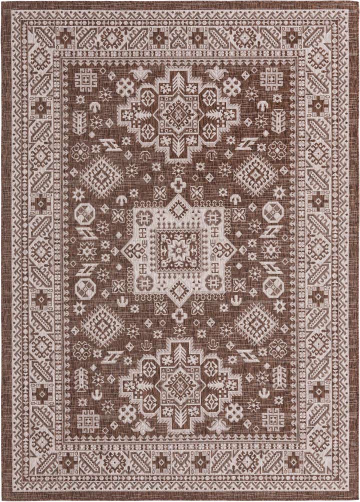 7' x 10' Easy-Clean Aztec Indoor / Outdoor Rug