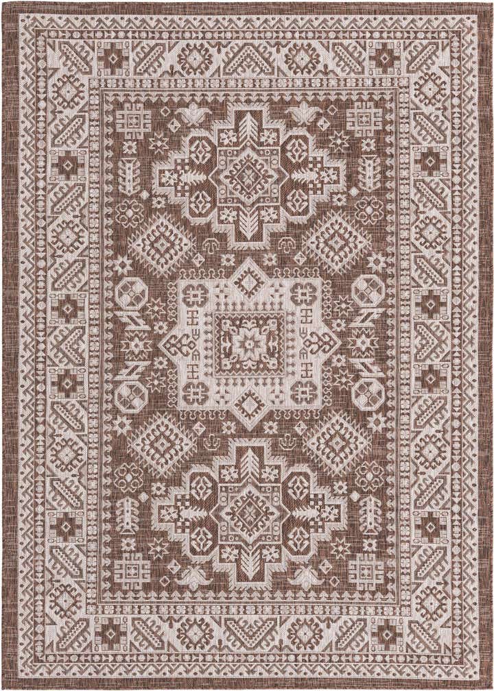 6' x 9' Easy-Clean Aztec Indoor / Outdoor Rug