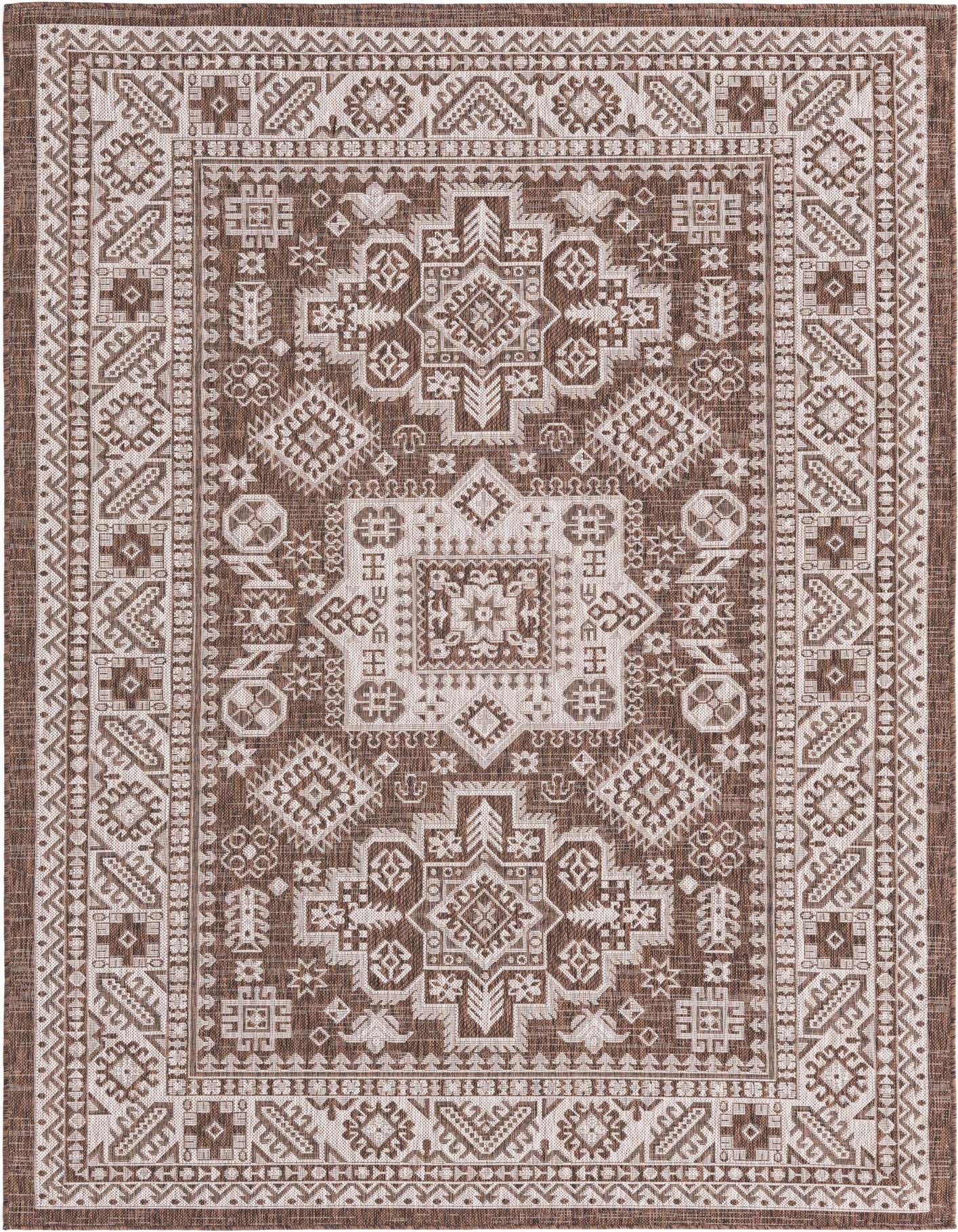 6' x 9' Easy-Clean Aztec Indoor / Outdoor Rug